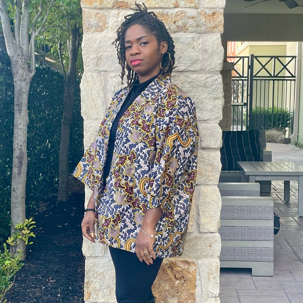 Gold Streaks Light weight Over-sized Jacket/Duster